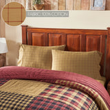 Connell 6PC Burgundy Bedding Set King (1 Quilt, 2 Shams, 2 Pillowcases, 1 Bedskirt)