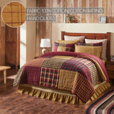 Connell 6PC Burgundy Bedding Set King (1 Quilt, 2 Shams, 2 Pillowcases, 1 Bedskirt)