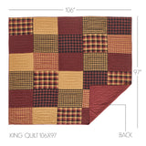 Connell 8PC Burgundy Bedding Set King (1 Quilt, 2 Shams, 2 Pillowcases, 1 Bedskirt, 2 Euros)