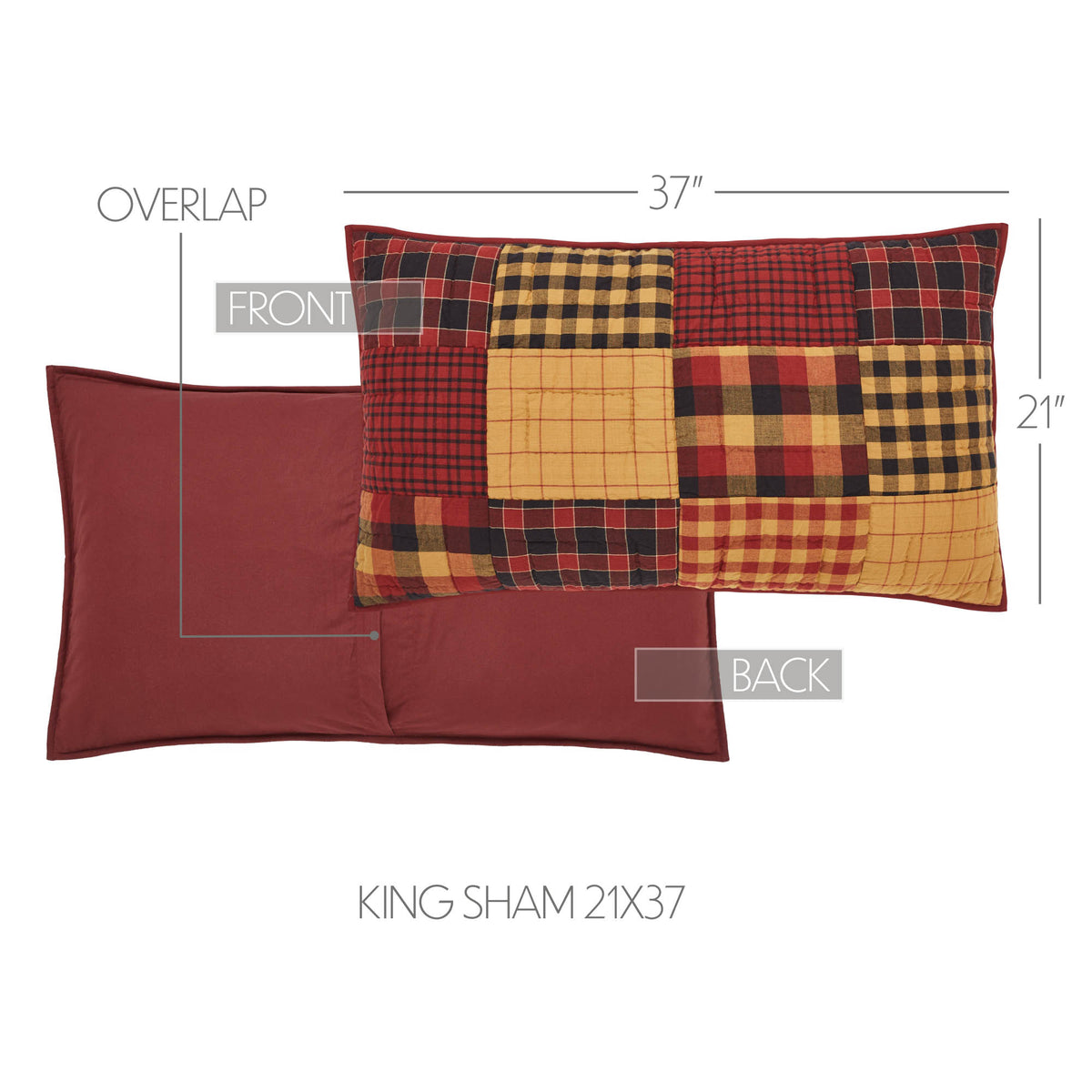 Connell 8PC Burgundy Bedding Set King (1 Quilt, 2 Shams, 2 Pillowcases, 1 Bedskirt, 2 Euros)