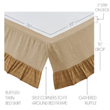 Connell 8PC Burgundy Bedding Set Twin (1 Quilt, 2 Shams, 2 Pillowcases, 1 Bedskirt, 2 Euros)