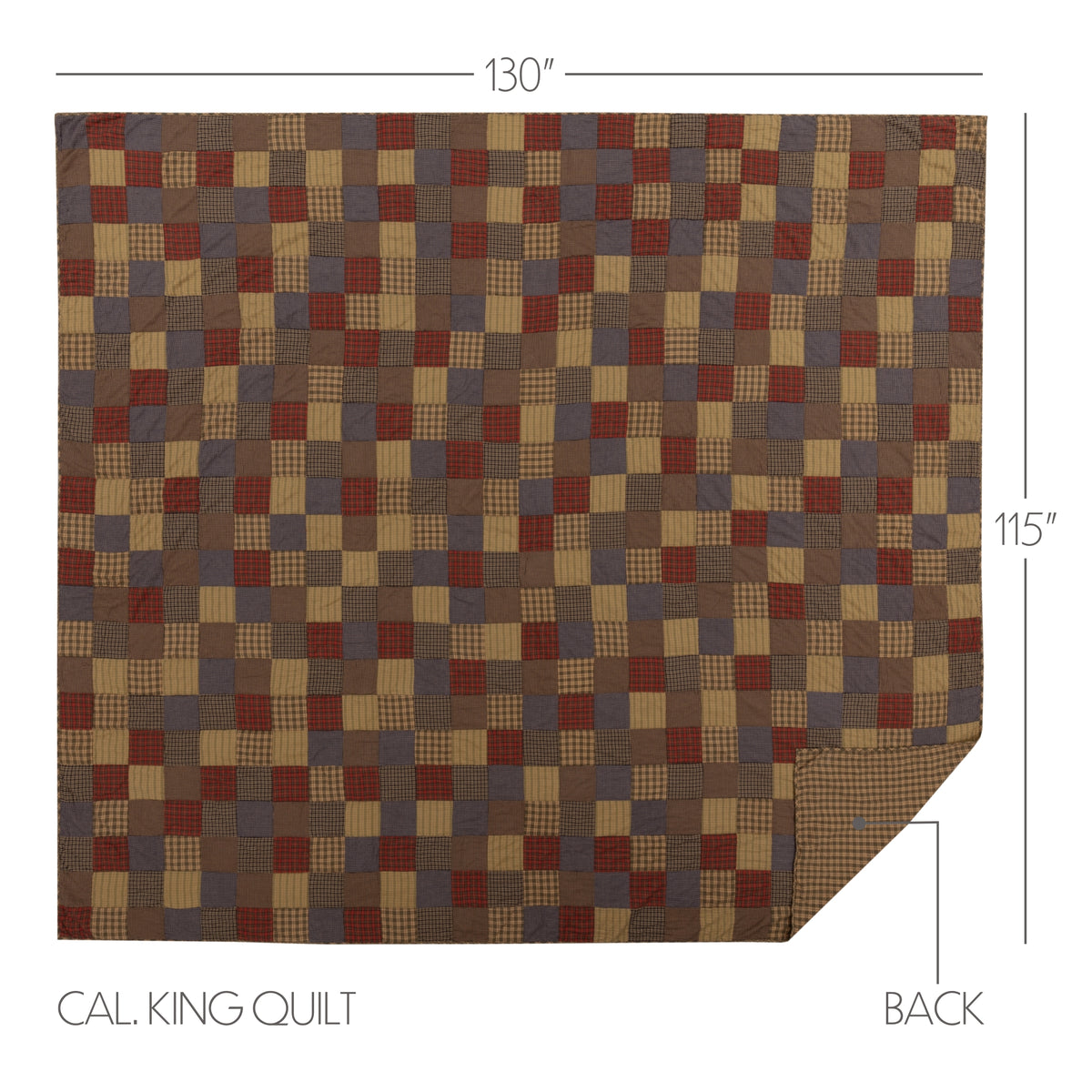 Cedar Ridge 5PC Cedar Green Bedding Set Cal King (1 Quilt, 2 Shams, 2 Pillowcases)