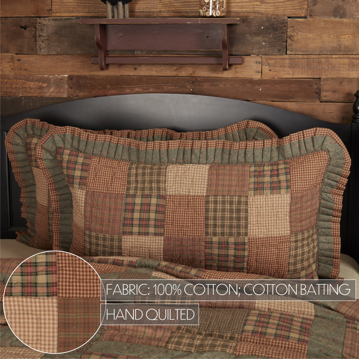 Crosswoods 4PC Dark Olive Green Bedding Set King (1 Quilt, 2 Shams, 1 Bedskirt)