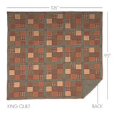 Crosswoods 5PC Dark Olive Green Bedding Set King (1 Quilt, 2 Shams, 2 Pillowcases)