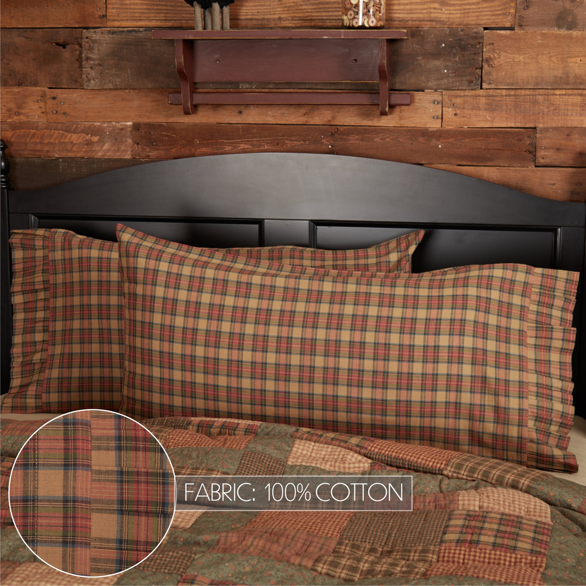 Crosswoods 5PC Dark Olive Green Bedding Set King (1 Quilt, 2 Shams, 2 Pillowcases)