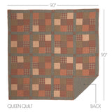 Crosswoods 5PC Dark Olive Green Bedding Set Queen (1 Quilt, 2 Shams, 2 Pillowcases)