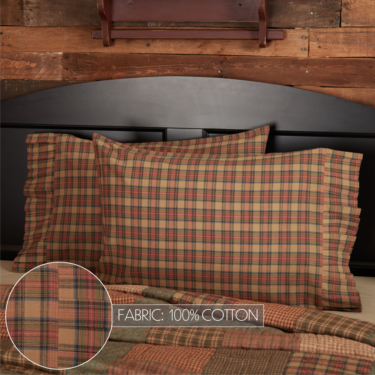 Crosswoods 5PC Dark Olive Green Bedding Set Twin (1 Quilt, 2 Shams, 2 Pillowcases)