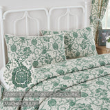 Dorset 5PC Dark Basil Bedding Set King (1 Quilt, 2 Shams, 2 Pillowcases)