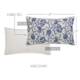 Dorset 5PC Royal Blue Bedding Set King (1 Quilt, 2 Shams, 2 Pillowcases)