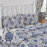 Dorset 5PC Royal Blue Bedding Set Queen (1 Quilt, 2 Shams, 2 Pillowcases)