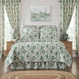 Dorset 8PC Dark Basil Bedding Set King (1 Quilt, 2 Shams, 2 Pillowcases, 1 Bedskirt, 2 Euros)
