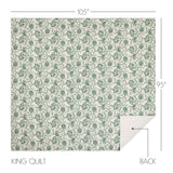 Dorset 8PC Dark Basil Bedding Set King (1 Quilt, 2 Shams, 2 Pillowcases, 1 Bedskirt, 2 Euros)