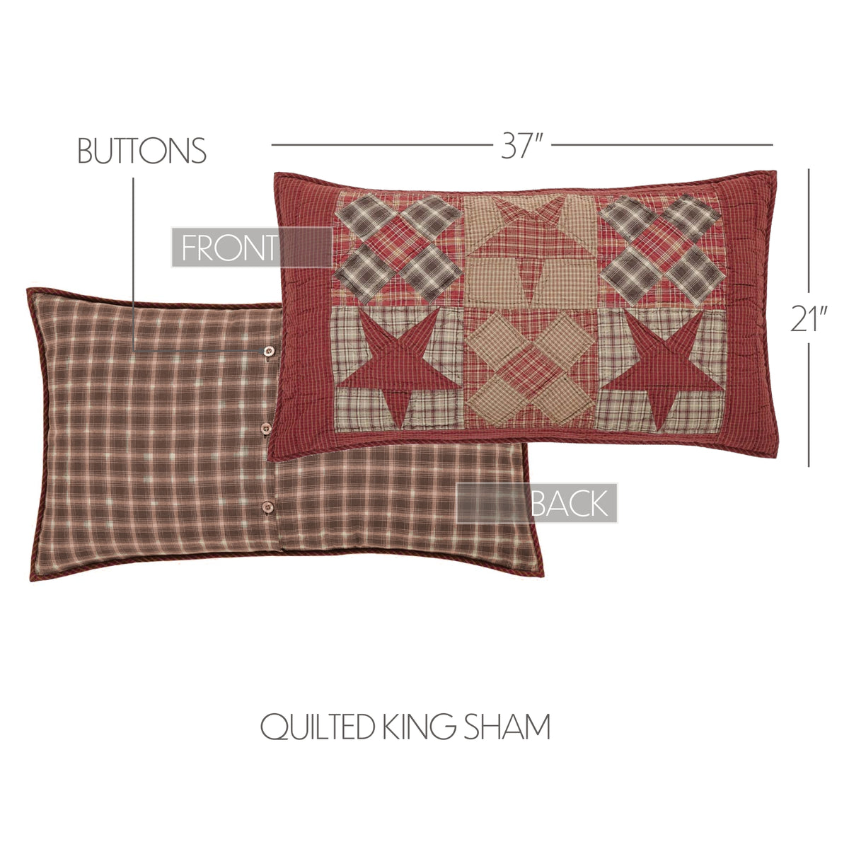 Dawson Star 4PC Khaki Bedding Set King (1 Quilt, 2 Shams, 1 Bedskirt)