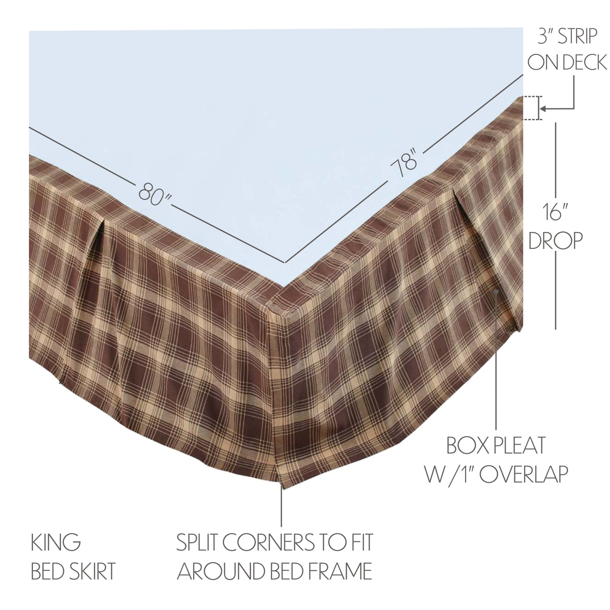 Dawson Star 4PC Khaki Bedding Set King (1 Quilt, 2 Shams, 1 Bedskirt)