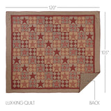 Dawson Star 8PC Khaki Bedding Set Luxury King (1 Quilt, 2 Shams, 2 Pillowcases, 1 Bedskirt, 2 Euros)