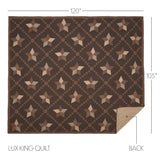 Farmhouse Star 5PC Charcoal Bedding Set Luxury King (1 Quilt, 2 Shams, 2 Pillowcases)