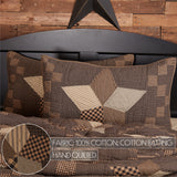Farmhouse Star 6PC Charcoal Bedding Set Twin (1 Quilt, 2 Shams, 2 Pillowcases, 1 Bedskirt)