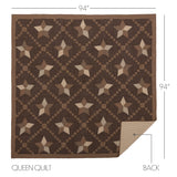 Farmhouse Star 6PC Charcoal Bedding Set Twin (1 Quilt, 2 Shams, 2 Pillowcases, 1 Bedskirt)