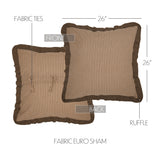 Farmhouse Star 8PC Charcoal Bedding Set Twin (1 Quilt, 2 Shams, 2 Pillowcases, 1 Bedskirt, 2 Euros)