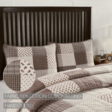 Florette 4PC Light Taupe Bedding Set Queen (1 Quilt, 2 Shams, 1 Bedskirt)