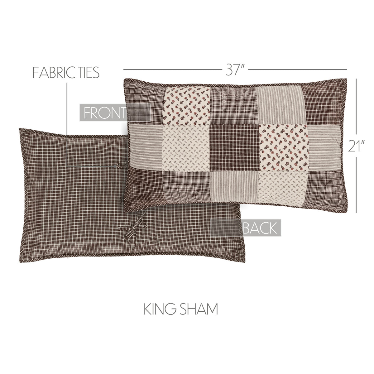 Florette 5PC Light Taupe Bedding Set King (1 Quilt, 2 Shams, 2 Pillowcases)