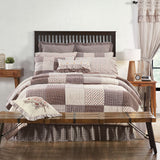 Florette 5PC Light Taupe Bedding Set Luxury King (1 Quilt, 2 Shams, 2 Pillowcases)