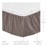 Florette 6PC Light Taupe Bedding Set King (1 Quilt, 2 Shams, 2 Pillowcases, 1 Bedskirt)