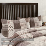 Florette 6PC Light Taupe Bedding Set King (1 Quilt, 2 Shams, 2 Pillowcases, 1 Bedskirt)