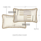 Grace 4PC Creme Bedding Set Luxury King (1 Quilt, 2 Shams, 1 Bedskirt)