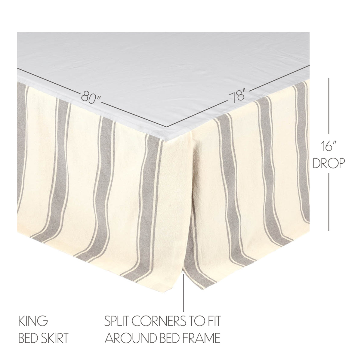Grace 4PC Creme Bedding Set Luxury King (1 Quilt, 2 Shams, 1 Bedskirt)