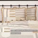 Grace 5PC Creme Bedding Set Queen (1 Quilt, 2 Shams, 2 Pillowcases)
