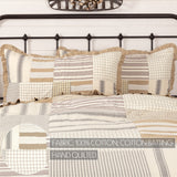 Grace 6PC Creme Bedding Set King (1 Quilt, 2 Shams, 2 Pillowcases, 1 Bedskirt)