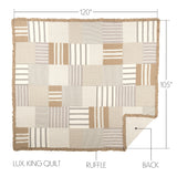 Grace 6PC Creme Bedding Set Twin (1 Quilt, 2 Shams, 2 Pillowcases, 1 Bedskirt)