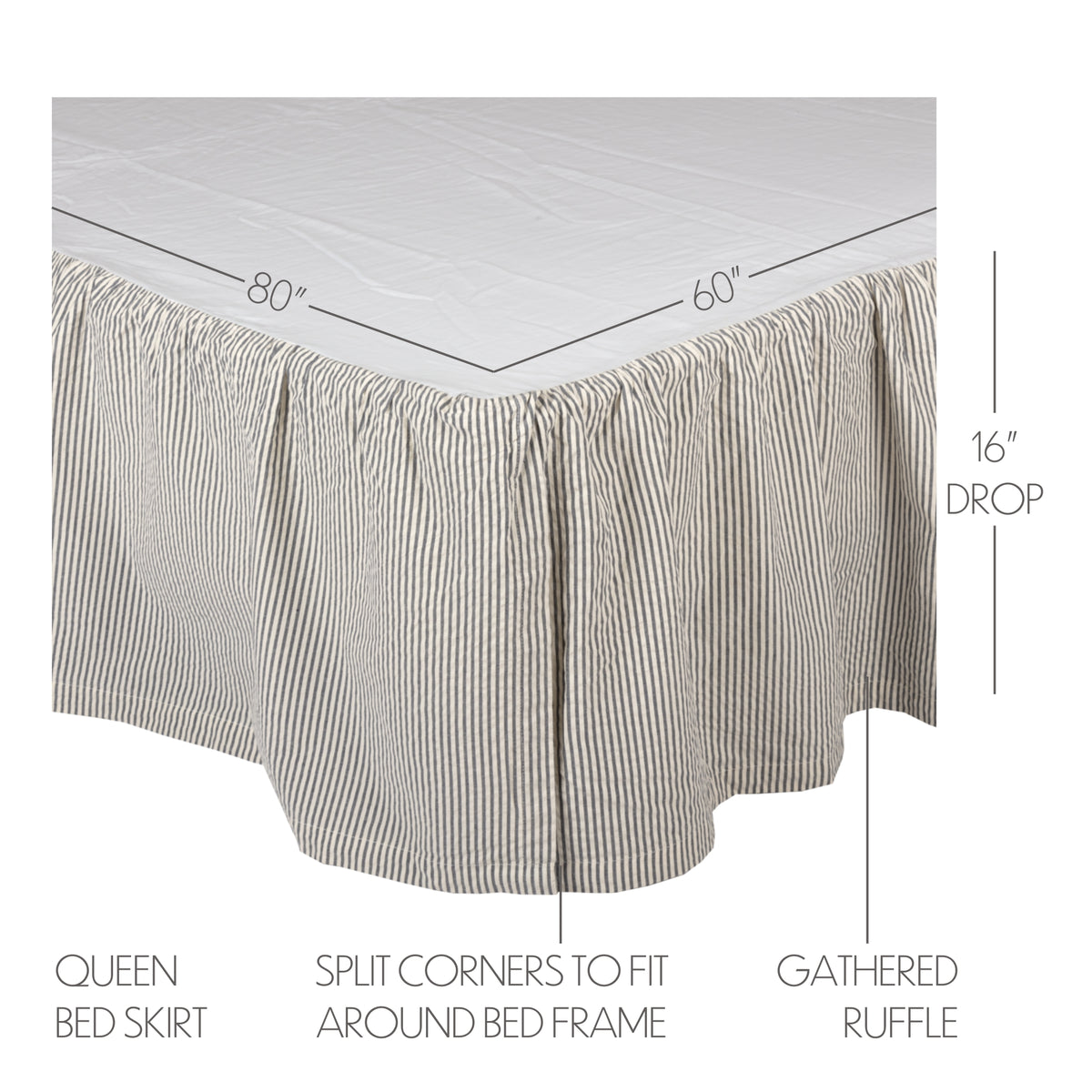 Hatteras 4PC Americana Red Bedding Set Queen (1 Quilt, 2 Shams, 1 Bedskirt)