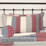 Hatteras 5PC Americana Red Bedding Set Cal King (1 Quilt, 2 Shams, 2 Pillowcases)