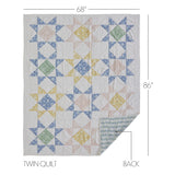 Jolie 6PC Basil Green Bedding Set Twin (1 Quilt, 2 Shams, 2 Pillowcases, 1 Bedskirt)