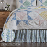 Jolie 6PC Basil Green Bedding Set Queen (1 Quilt, 2 Shams, 2 Pillowcases, 1 Bedskirt)
