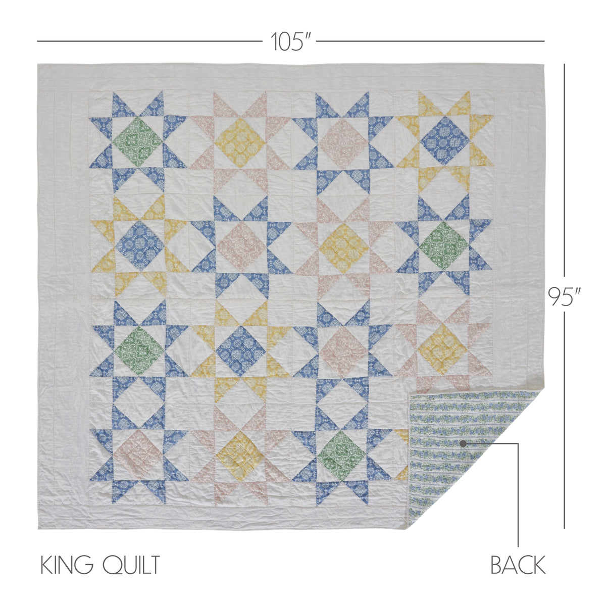 Jolie 8PC Basil Green Bedding Set King (1 Quilt, 2 Shams, 2 Pillowcases, 1 Bedskirt, 2 Euros)