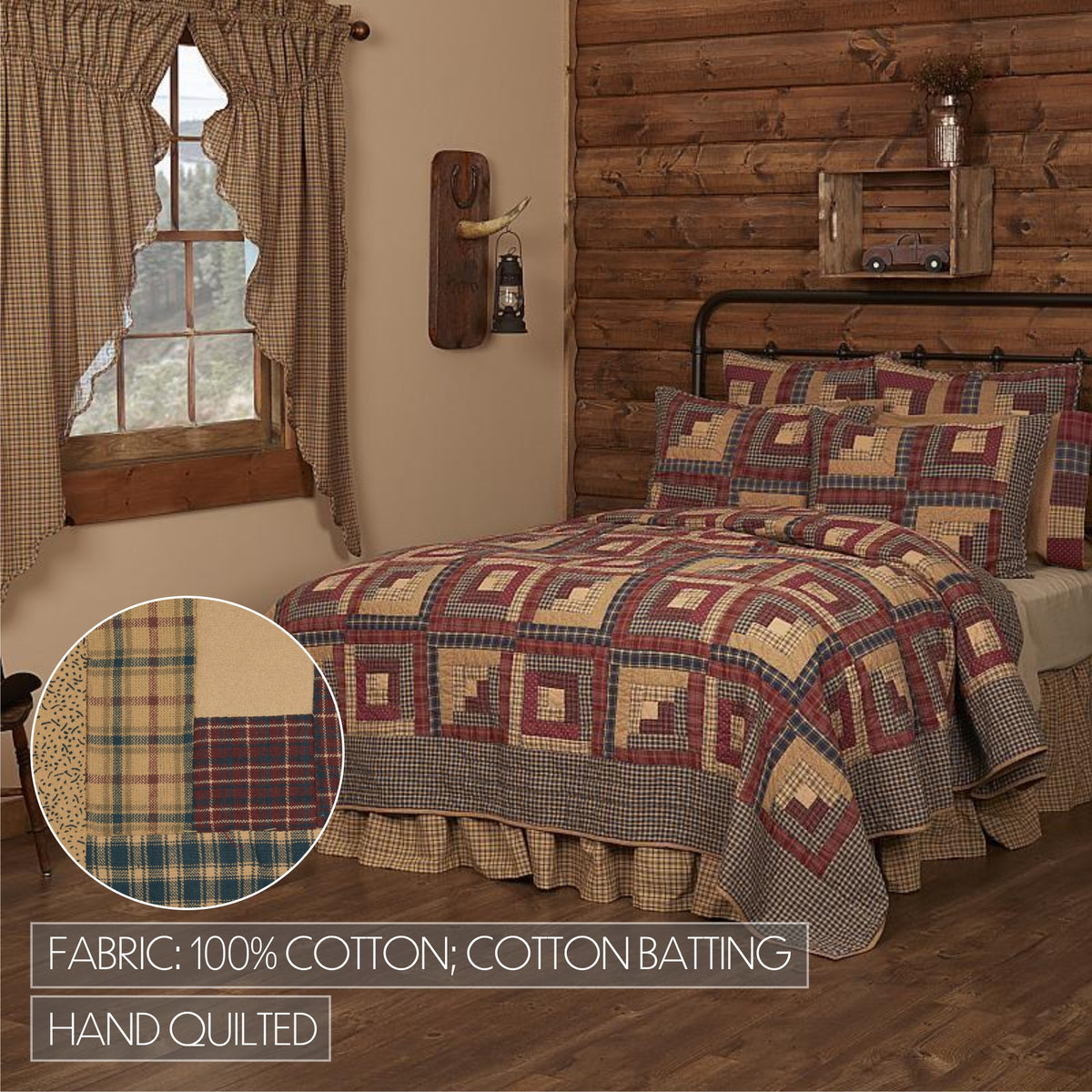 Millsboro 6PC Burgundy Bedding Set Twin (1 Quilt, 2 Shams, 2 Pillowcases, 1 Bedskirt)