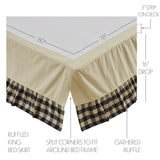 My Country 4PC Navy Bedding Set King (1 Quilt, 2 Shams, 1 Bedskirt)