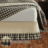 My Country 4PC Navy Bedding Set King (1 Quilt, 2 Shams, 1 Bedskirt)