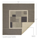 My Country 6PC Navy Bedding Set Queen (1 Quilt, 2 Shams, 2 Pillowcases, 1 Bedskirt)