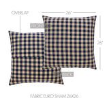 My Country 8PC Navy Bedding Set King (1 Quilt, 2 Shams, 2 Pillowcases, 1 Bedskirt, 2 Euros)