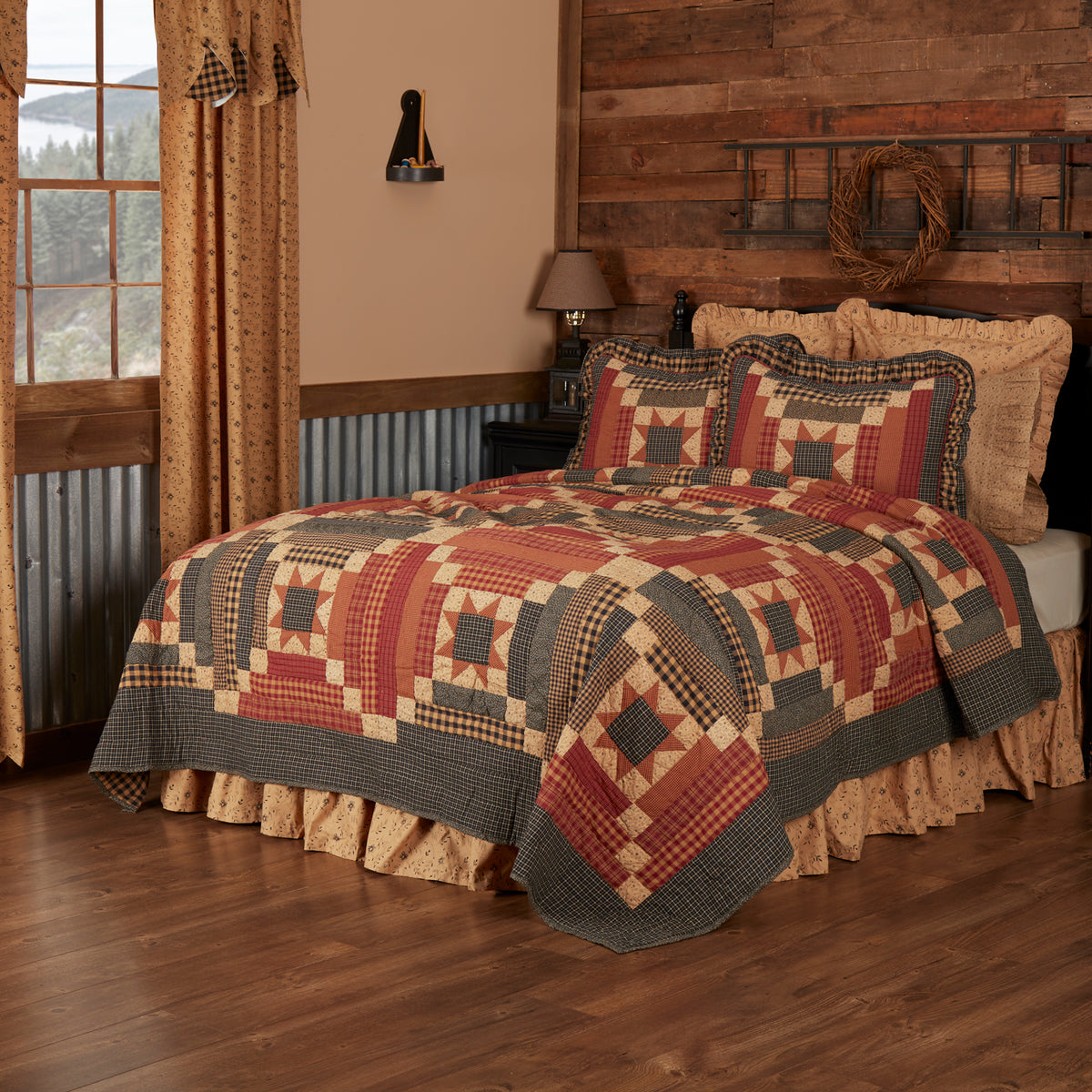 Maisie 5PC Natural Bedding Set Twin (1 Quilt, 2 Shams, 2 Pillowcases)