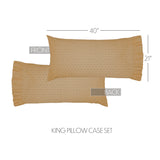 Maisie 6PC Natural Bedding Set King (1 Quilt, 2 Shams, 2 Pillowcases, 1 Bedskirt)