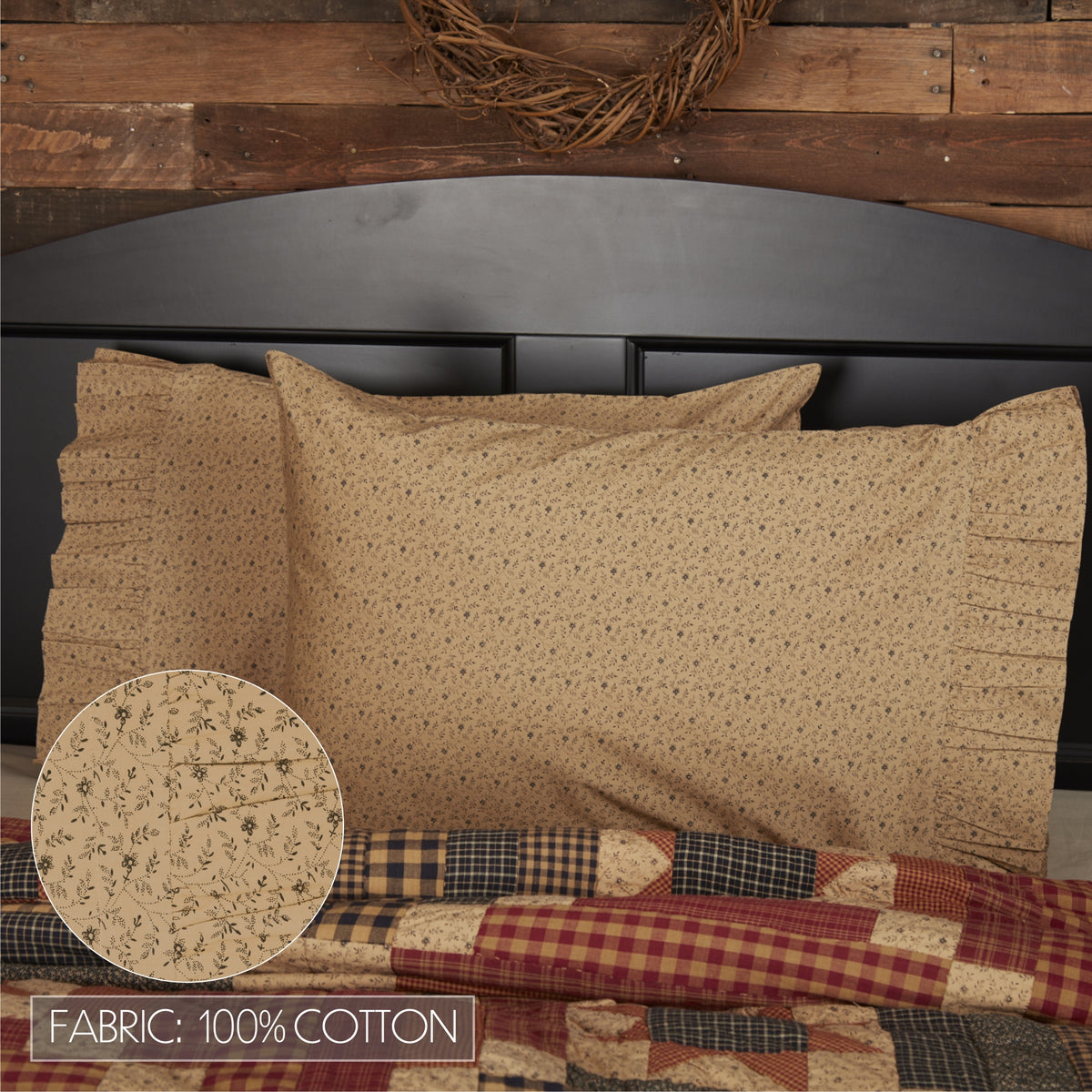 Maisie 6PC Natural Bedding Set Twin (1 Quilt, 2 Shams, 2 Pillowcases, 1 Bedskirt)