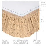 Maisie 8PC Natural Bedding Set Queen (1 Quilt, 2 Shams, 2 Pillowcases, 1 Bedskirt, 2 Euros)