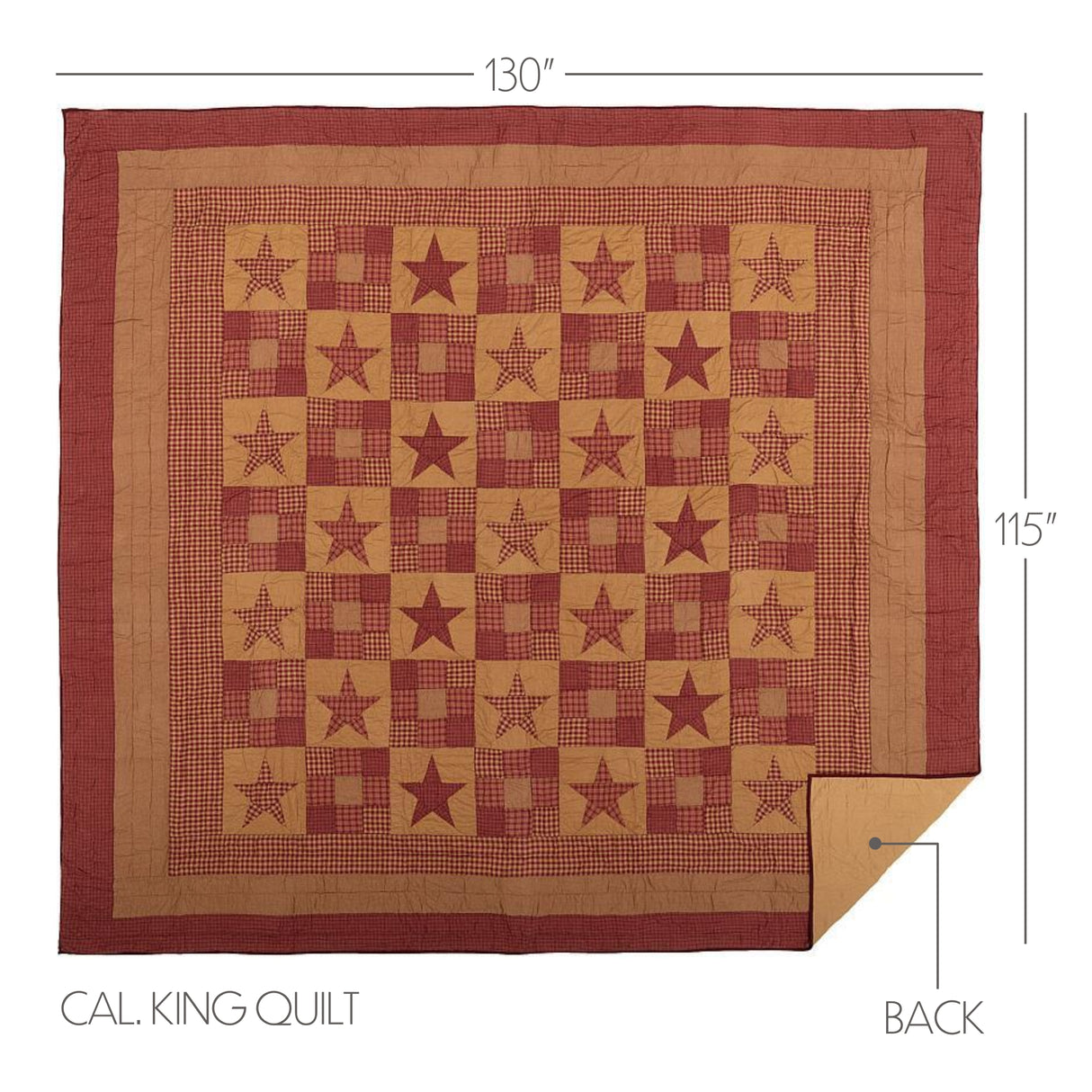 Ninepatch Star 5 Piece Quilt Set