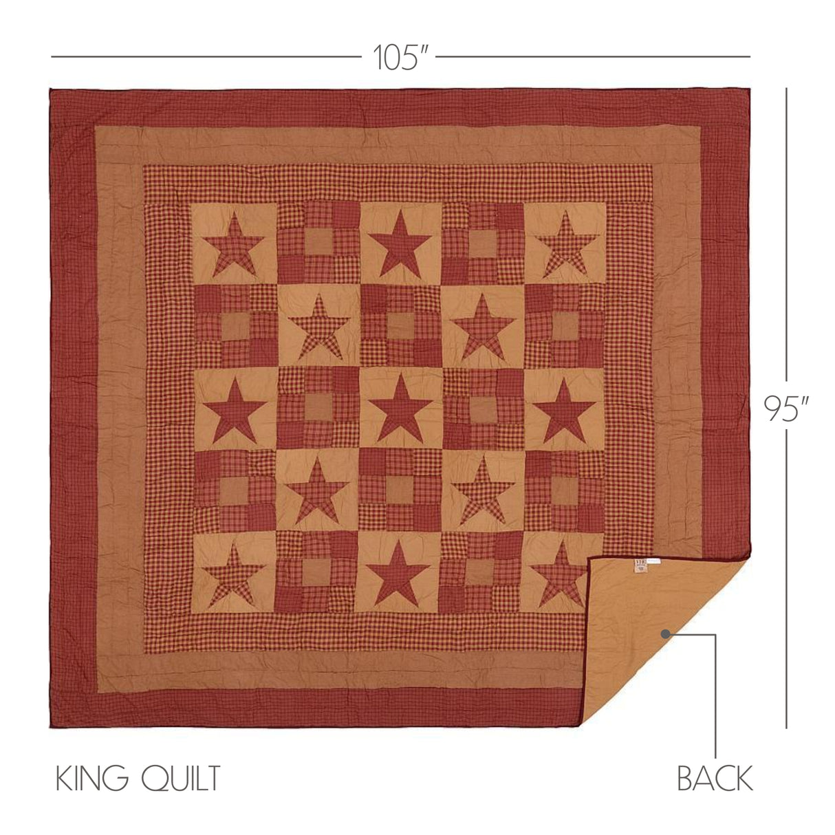 Ninepatch Star 5 Piece Quilt Set