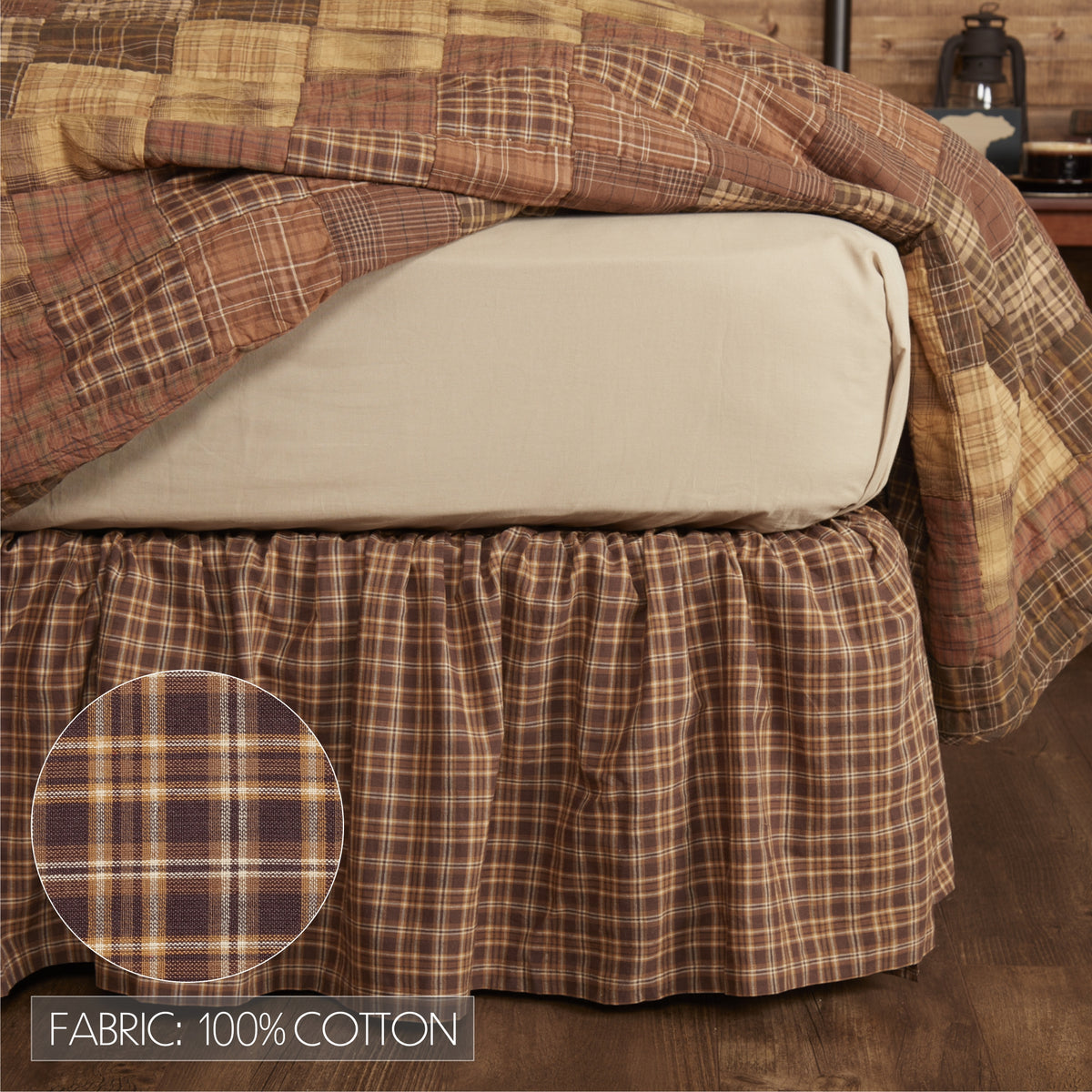 Prescott 6PC Russet Bedding Set King (1 Quilt, 2 Shams, 2 Pillowcases, 1 Bedskirt)